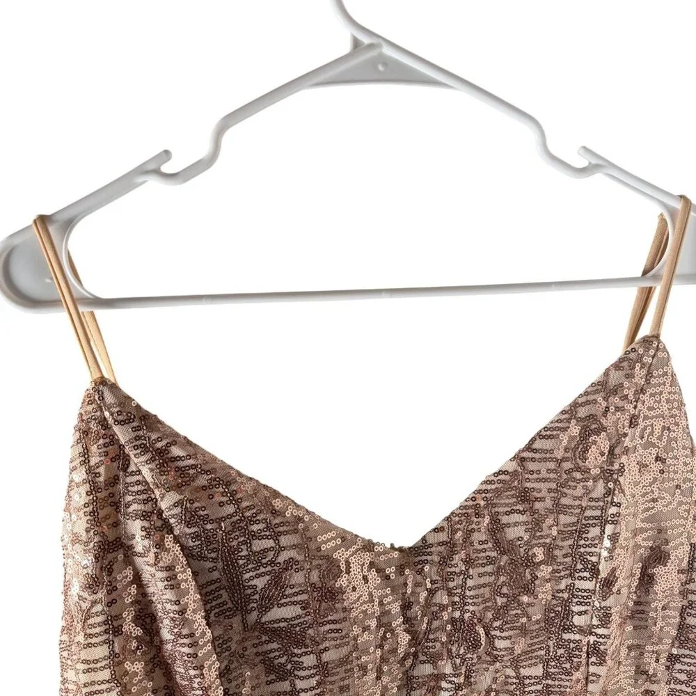 Miss Ord Spaghetti Strap Backless Sequin Dress Women's Size 4SXL New With Tags! - Picture 4 of 5